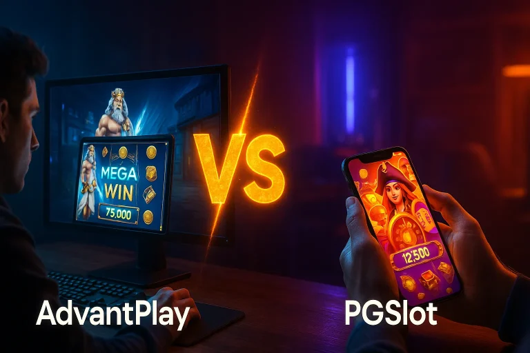 AdvantPlay vs PGSlot | เลือกเว็บไหนดี? รีวิวระบบเว็บตรง 2025