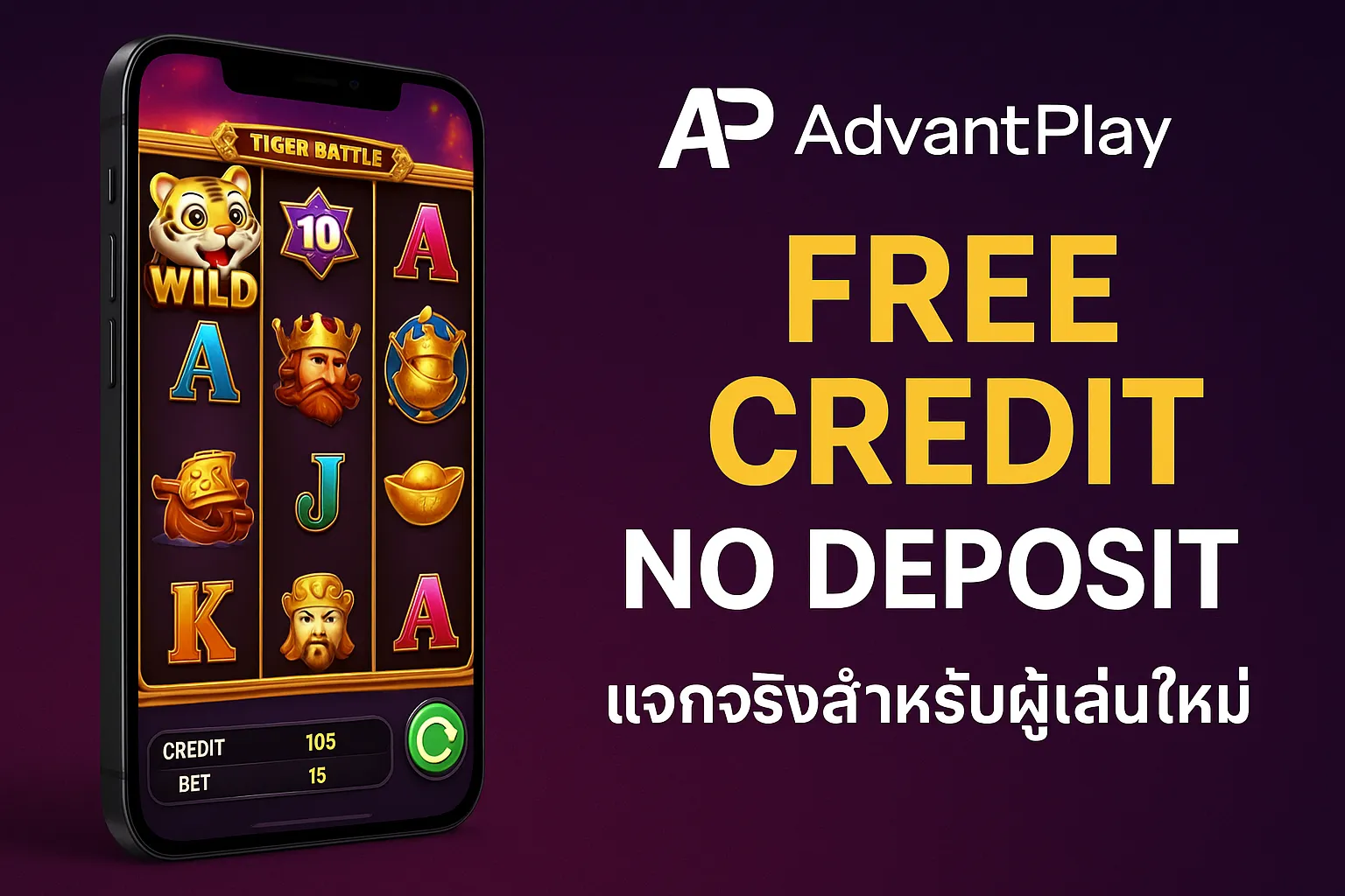 AdvantPlay Free Credit 2025 | เครดิตฟรีเล่นสล็อต ถอนได้จริง