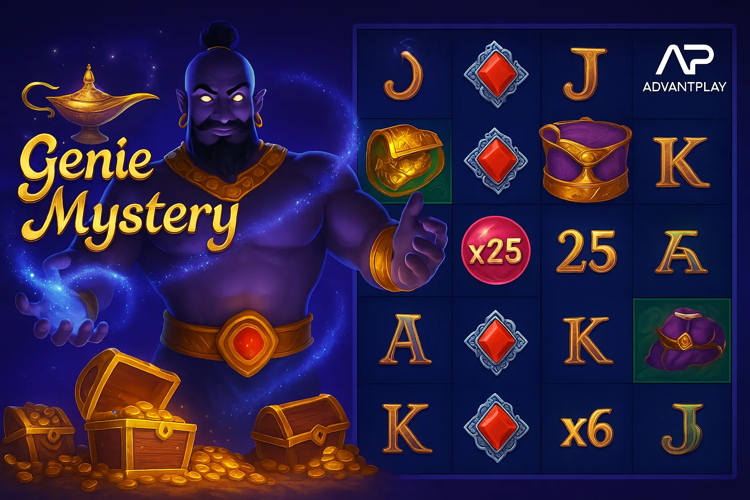 รีวิวเกมสล็อต Genie Mystery | AdvantPlay 2025